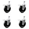 Service Caster 5 Inch Phenolic Swivel 12mm Threaded Stem Caster Set with Total Lock Brake SCC-TSTTL20S514-PHS-M1215-4 - alternate 1